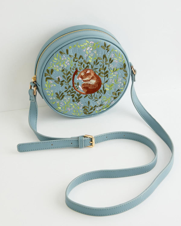 Chloe Circle Bag Embroidered Dormouse Blue