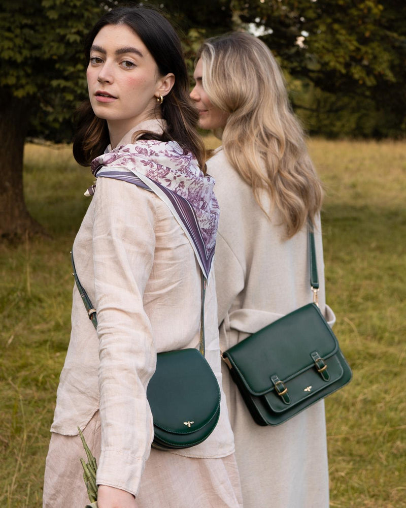 Into the Woods Green Saddle Bag