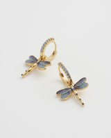 Dragonfly Crystal Earrings