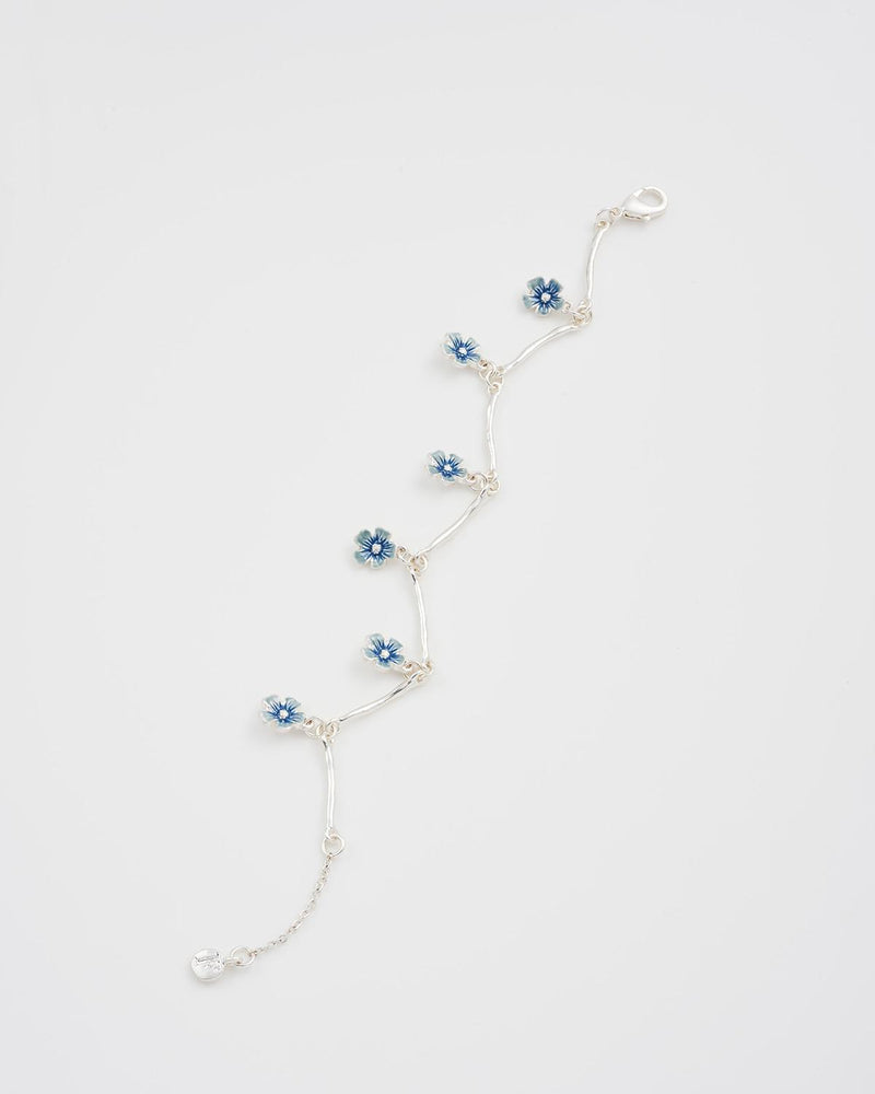Forget Me Not Silver Bracelet