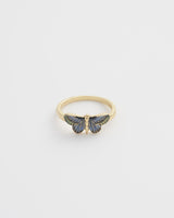 Deco Butterfly Blue Ring