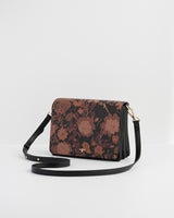 Deco Blooms Black Crossbody Handbag