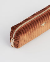 Rust Corduroy Velvet Pencil Case