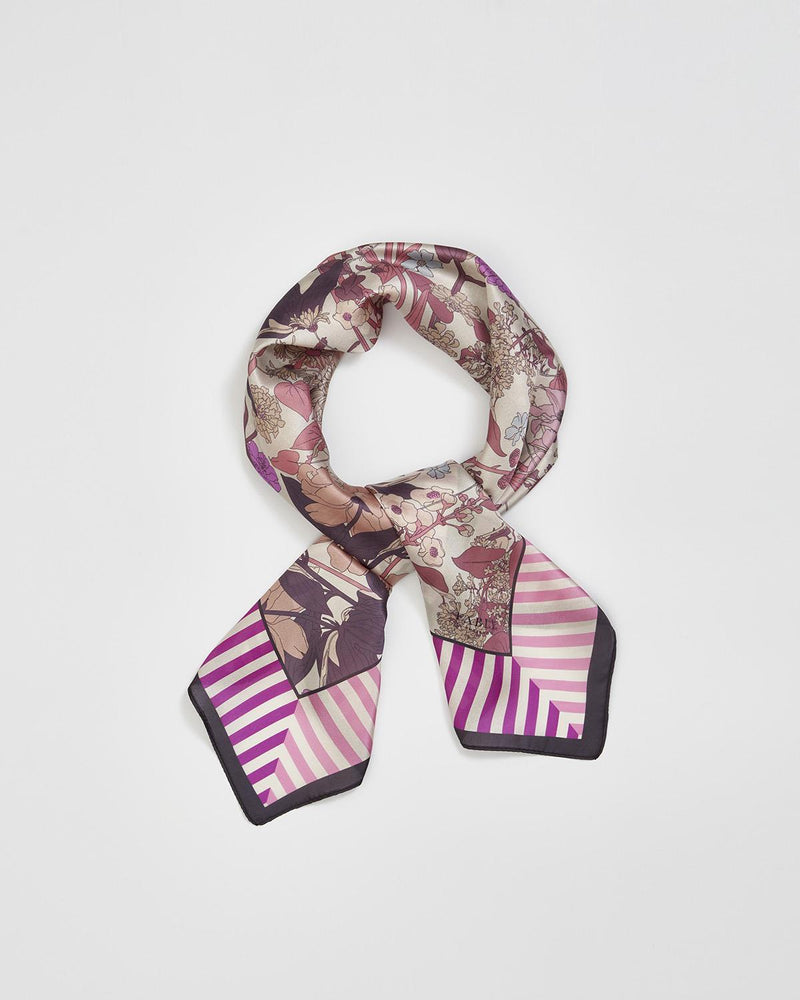 Deco Blooms Candy Stripe Square Scarf