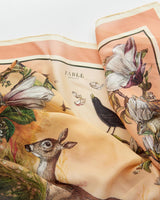 Fable Morning Song Narrative Silk Blend Square Scarf