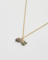 Cosy Badger Charm Necklace