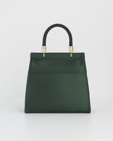 Robin Love Embroidered Green Satin Tote