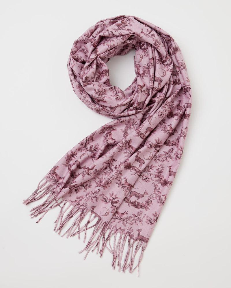 A Night's Tale Woodland Dusky Rose Heavy Weight Scarf