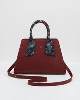 Burgundy Large Structured Tote