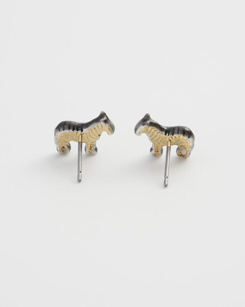 Zebra Stud Earrings