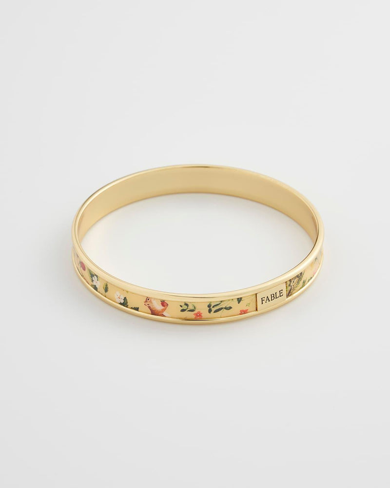 Meadow Creature Printed Bangle Yellow