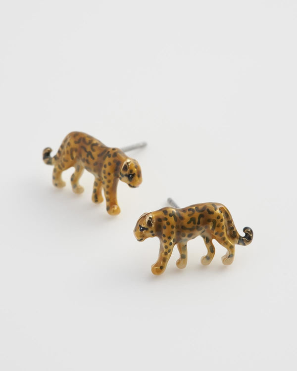 Leopard Stud Earrings