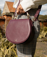 Liberty Saddle bag Burgundy Vegan Leather