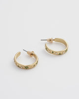 Four Leaf Clover & Pearl Hoop Earrings