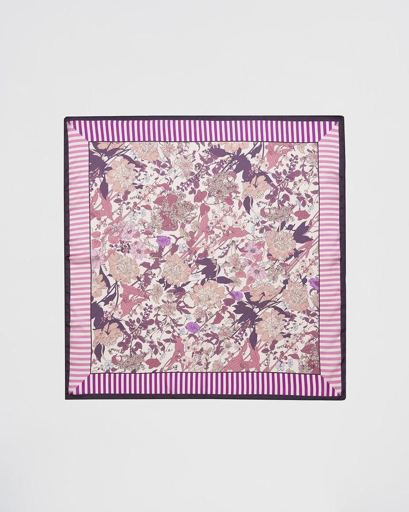 Deco Blooms Candy Stripe Square Scarf