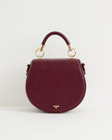 Liberty Saddle bag Burgundy Vegan Leather