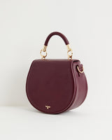 Liberty Saddle bag Burgundy Vegan Leather