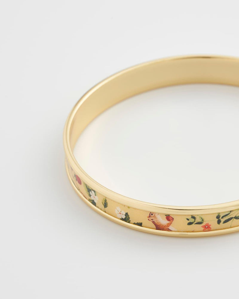 Meadow Creature Printed Bangle Yellow