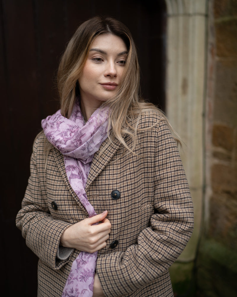 A Night's Tale Woodland Dusky Rose Light Weight Scarf