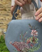 Rebecca Saddle Bag Embroidered Hedgehog