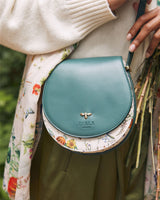 Botanical Pumpkin Green Saddle Bag