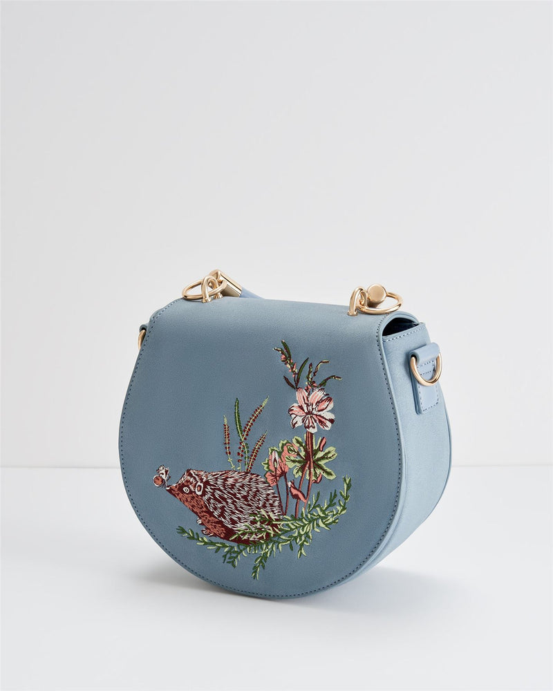 Rebecca Saddle Bag Embroidered Hedgehog